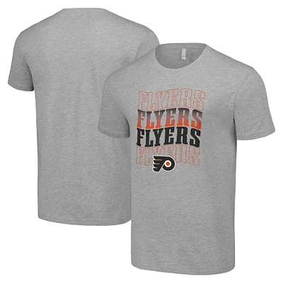 Men's Starter Heather Gray Philadelphia Flyers Four Team Name Logo T-Shirt