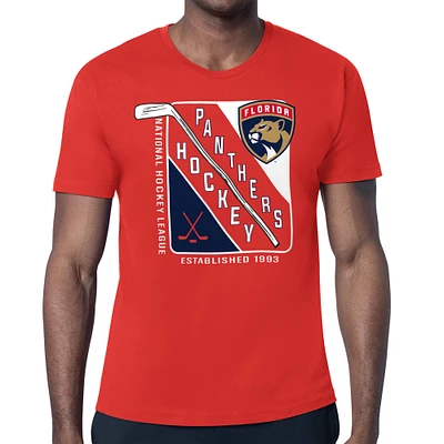Men's Starter Red Florida Panthers Shield Graphic T-Shirt