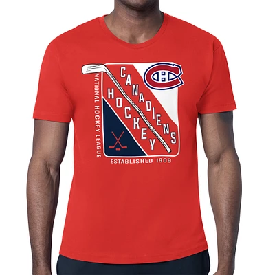 Men's Starter Red Montreal Canadiens Shield Graphic T-Shirt