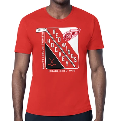 Men's Starter Red Detroit Wings Shield Graphic T-Shirt