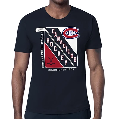 Men's Starter Navy Montreal Canadiens Shield Graphic T-Shirt