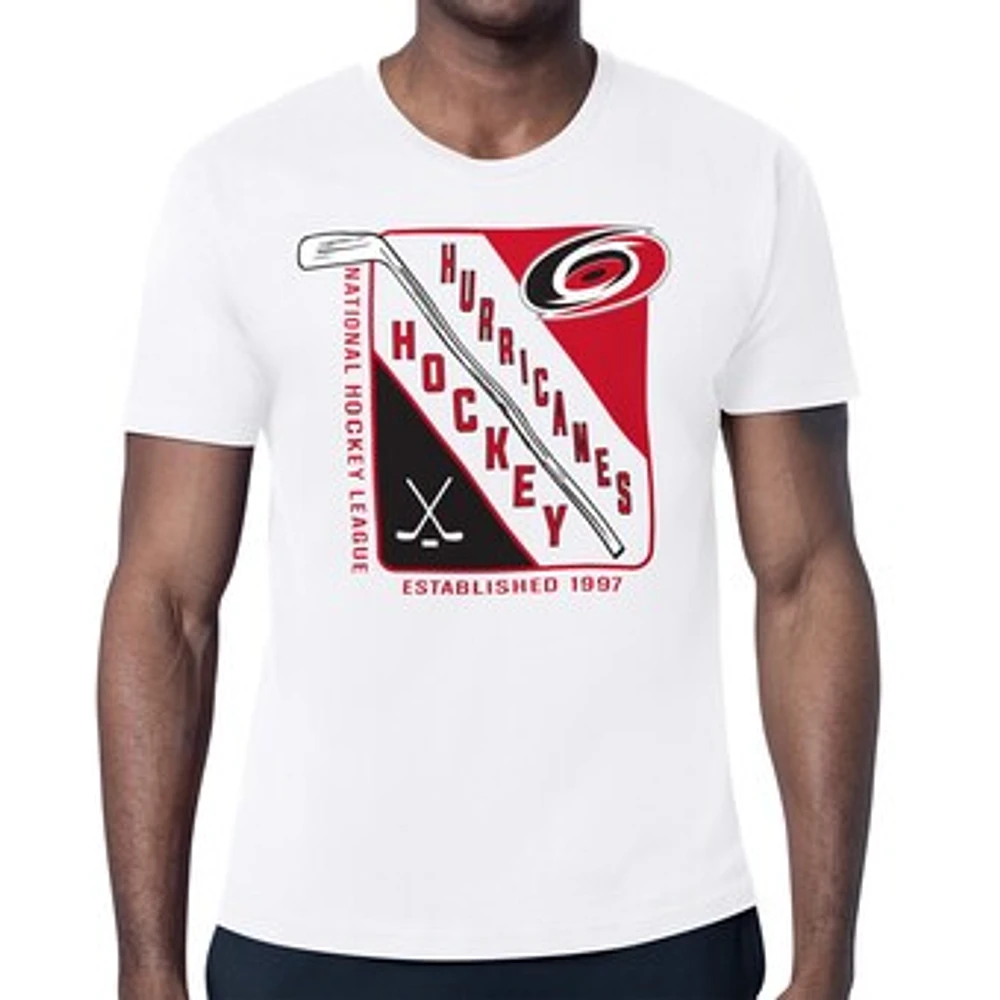 Men's Starter White Carolina Hurricanes Shield Graphic T-Shirt