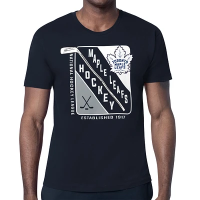 Men's Starter Navy Toronto Maple Leafs Shield Graphic T-Shirt