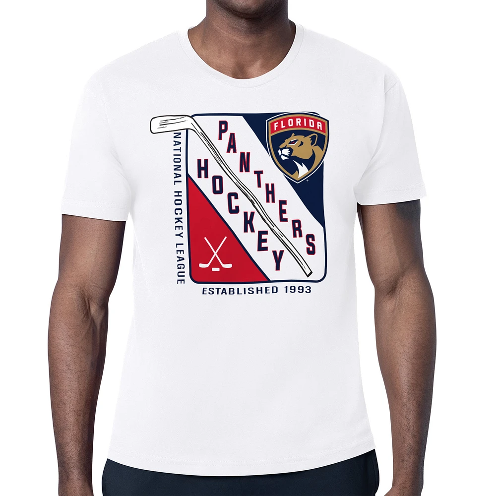 Men's Starter White Florida Panthers Shield Graphic T-Shirt