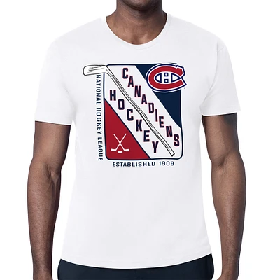 Men's Starter White Montreal Canadiens Shield Graphic T-Shirt