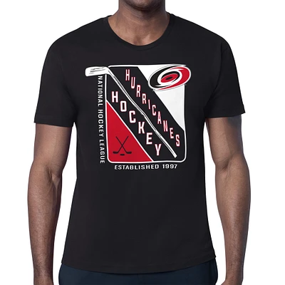 Men's Starter Black Carolina Hurricanes Shield Graphic T-Shirt