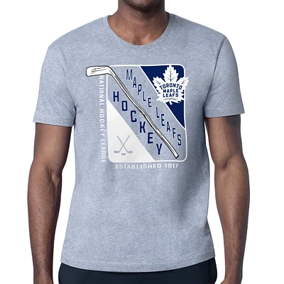 Men's Starter Heather Gray Toronto Maple Leafs Shield Graphic T-Shirt