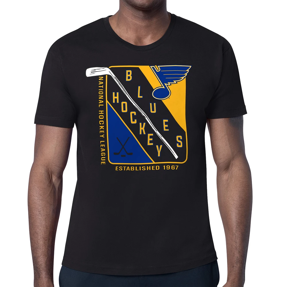 Men's Starter Black St. Louis Blues Shield Graphic T-Shirt