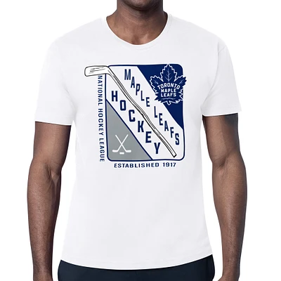Men's Starter White Toronto Maple Leafs Shield Graphic T-Shirt