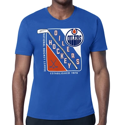 Men's Starter Royal Edmonton Oilers Shield Graphic T-Shirt