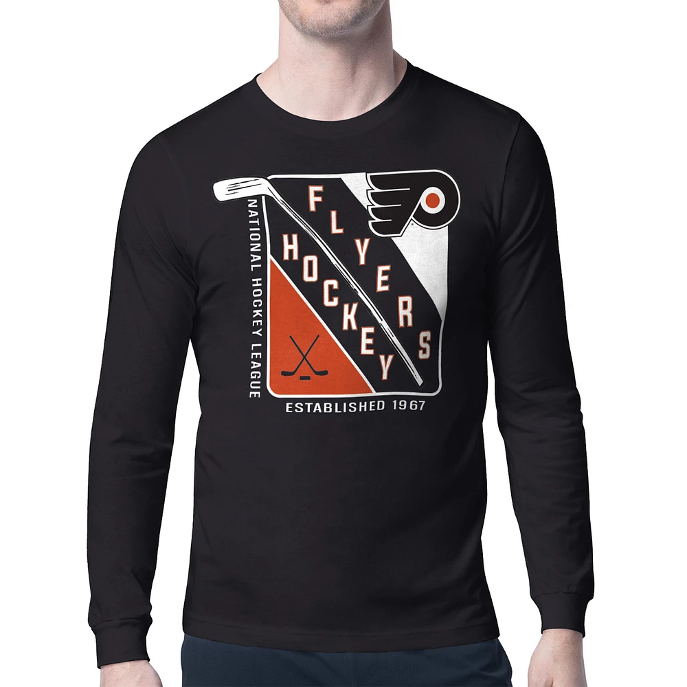 Men's Starter Philadelphia Flyers Shield Long Sleeve Graphic T-Shirt