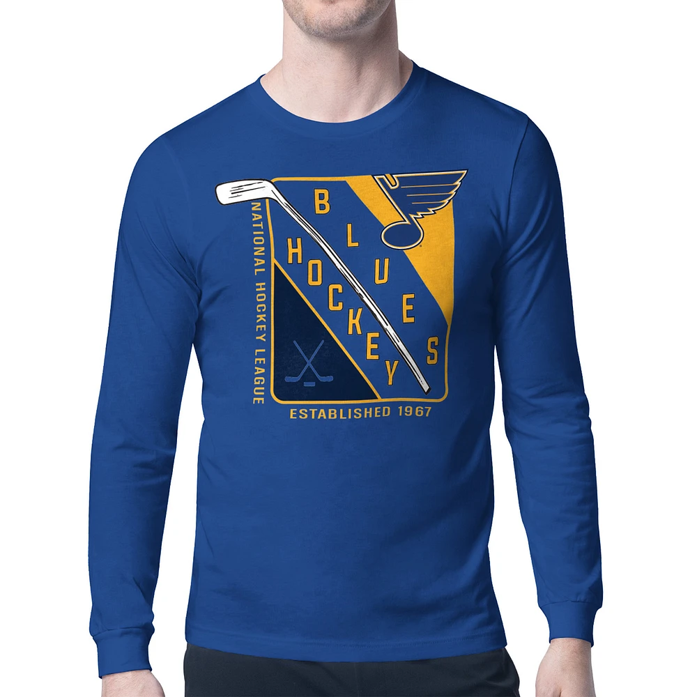Men's Starter St. Louis Blues Shield Long Sleeve Graphic T-Shirt