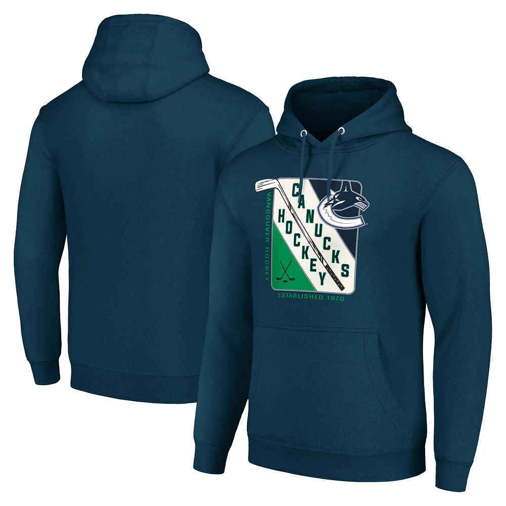 Men's Starter Vancouver Canucks Shield Logo Pullover Hoodie