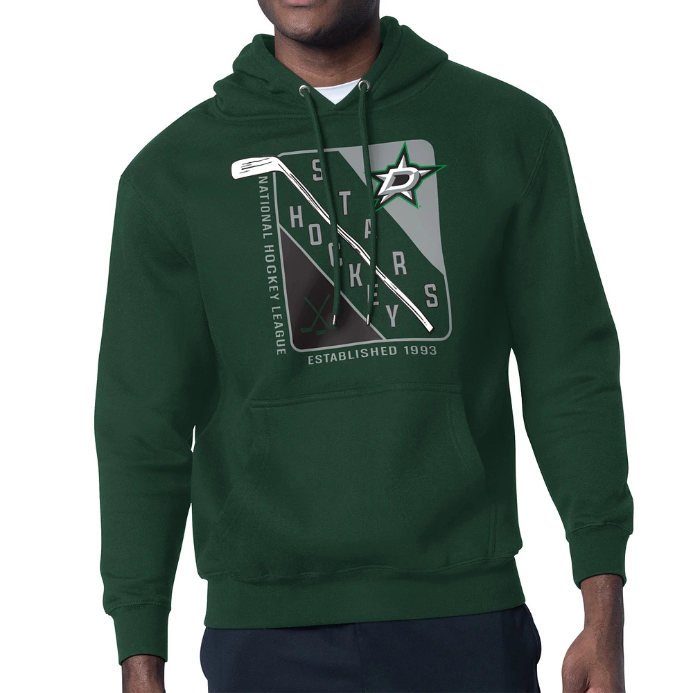 Men's Starter Dallas Stars Shield Logo Pullover Hoodie