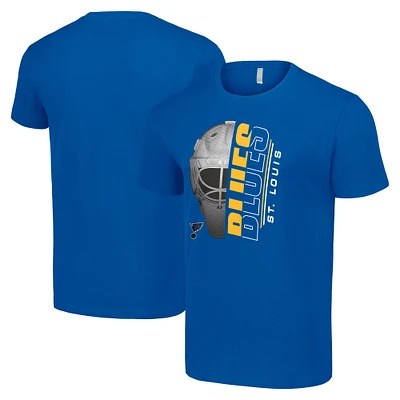 Men's Starter Blue St. Louis Blues Half Helmet Logo T-Shirt