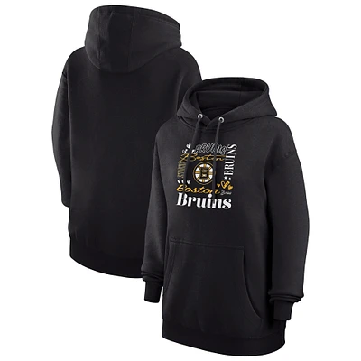 Women's G-III 4Her by Carl Banks Boston Bruins Collage Team Graphic Tri-Blend Fleece Pullover Hoodie