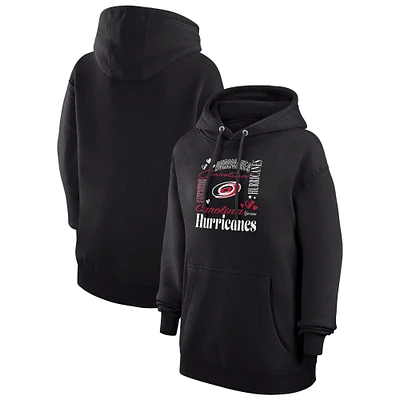 Women's G-III 4Her by Carl Banks Carolina Hurricanes Collage Team Graphic Tri-Blend Fleece Pullover Hoodie