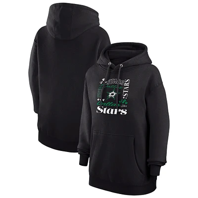 Women's G-III 4Her by Carl Banks Black Dallas Stars Collage Team Graphic Tri-Blend Fleece Pullover Hoodie