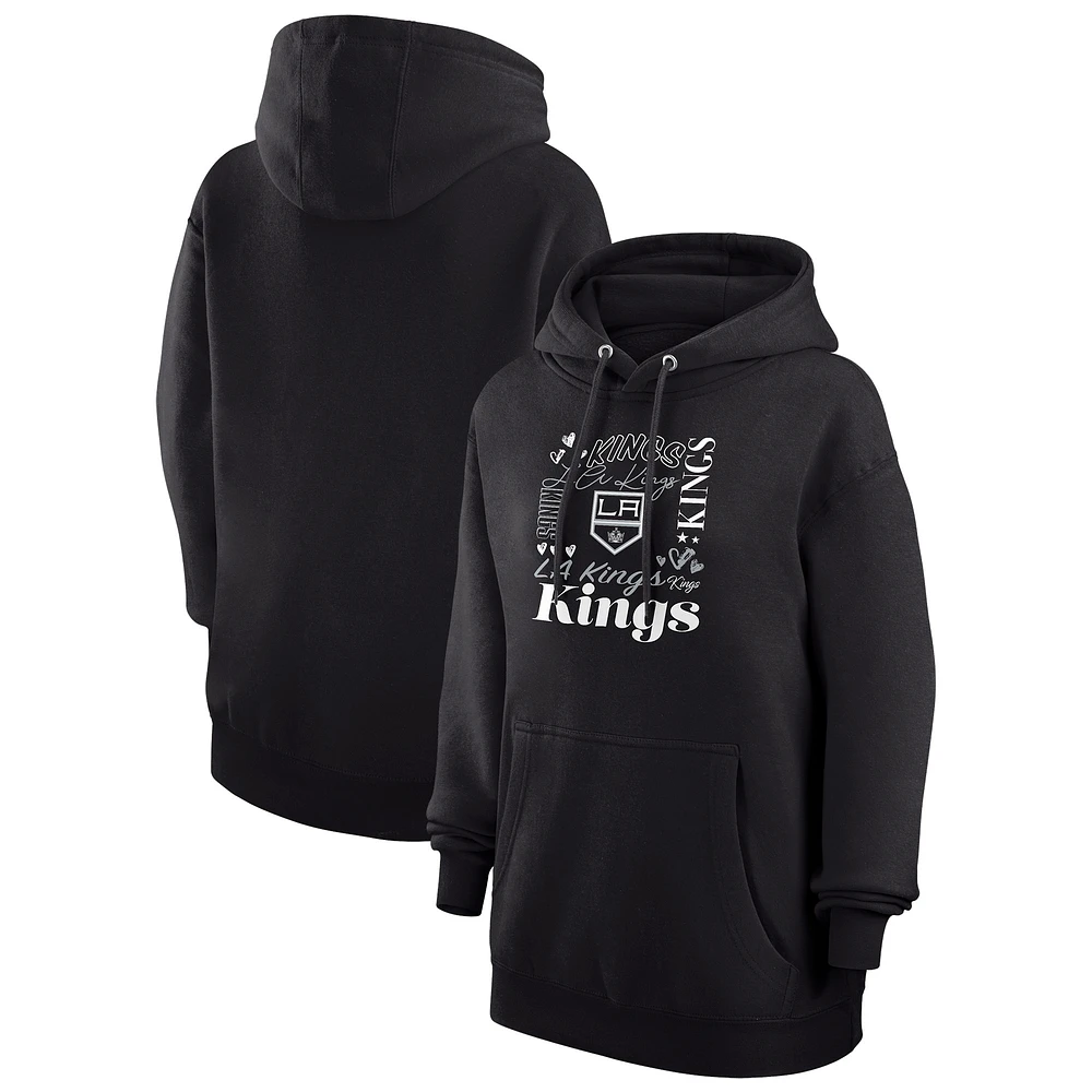 Women's G-III 4Her by Carl Banks Los Angeles Kings Collage Team Graphic Tri-Blend Fleece Pullover Hoodie