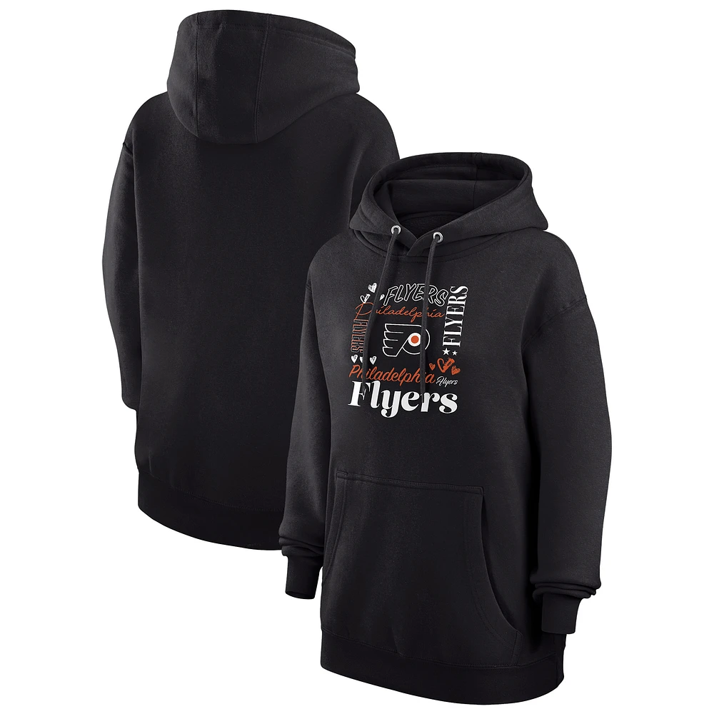 Women's G-III 4Her by Carl Banks Philadelphia Flyers Collage Team Graphic Tri-Blend Fleece Pullover Hoodie
