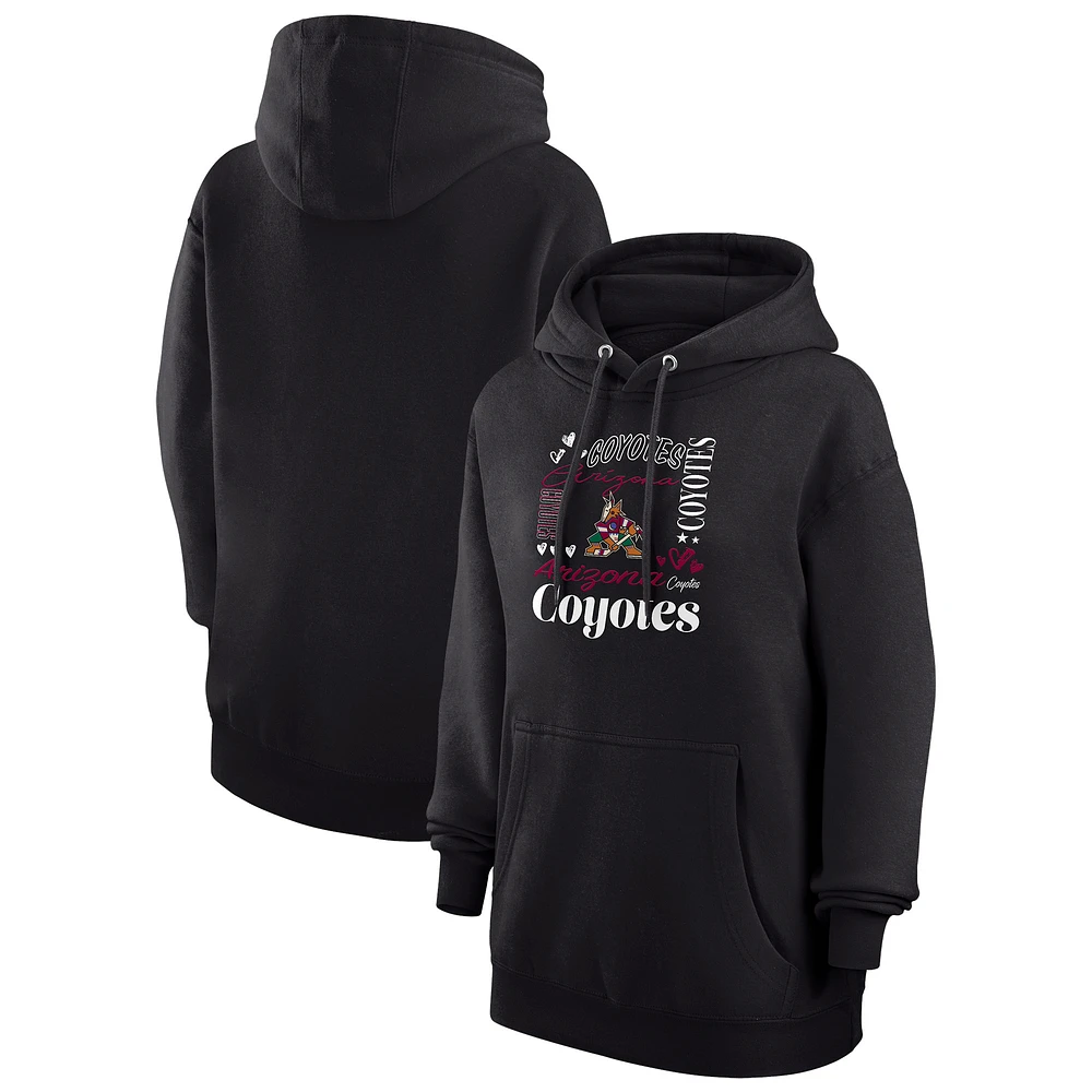 Women's G-III 4Her by Carl Banks Arizona Coyotes Collage Team Graphic Tri-Blend Fleece Pullover Hoodie