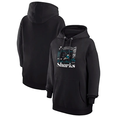 Women's G-III 4Her by Carl Banks San Jose Sharks Collage Team Graphic Tri-Blend Fleece Pullover Hoodie