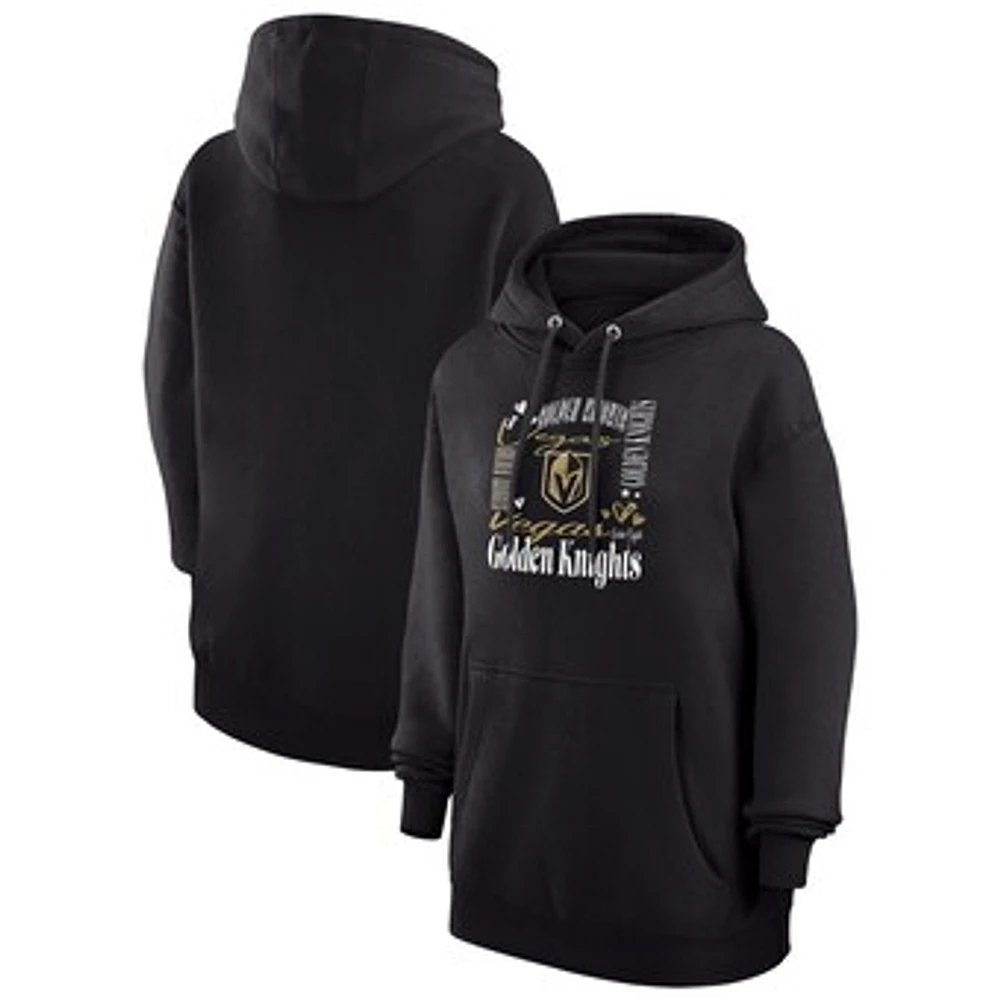 Women's G-III 4Her by Carl Banks Vegas Golden Knights Collage Team Graphic Tri-Blend Fleece Pullover Hoodie