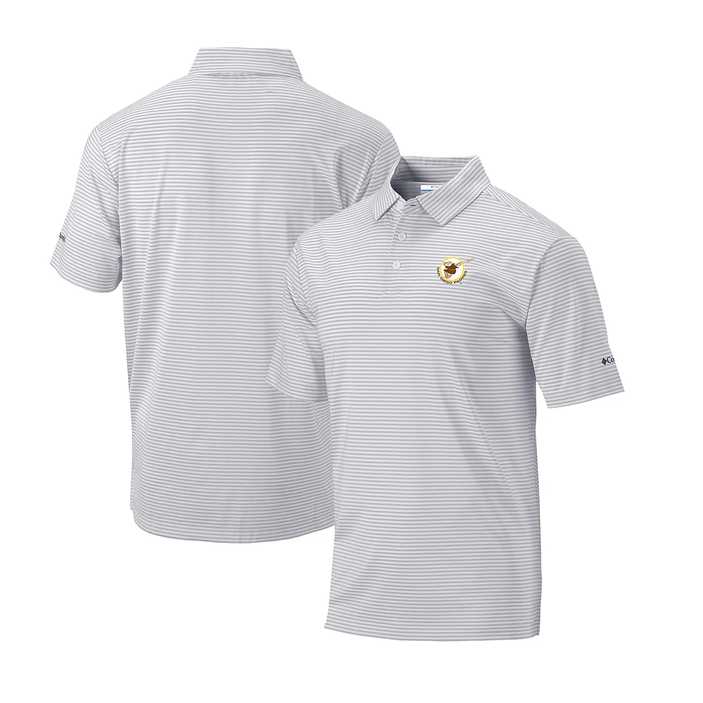 Men's Columbia Gray San Diego Padres Cooperstown Collection Omni-Wick Club Invite Polo