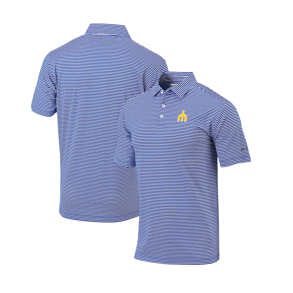 Men's Columbia Royal Chicago Cubs Cooperstown Collection Omni-Wick Club Invite Polo
