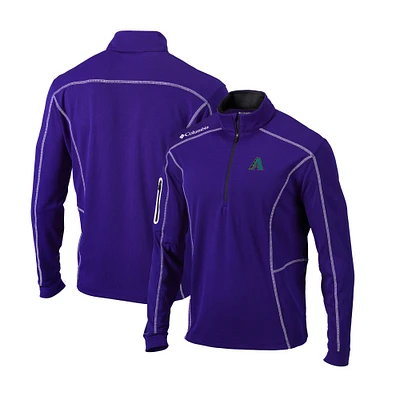 Men's Columbia Purple Arizona Diamondbacks Cooperstown Collection Omni-Wick Shotgun Quarter-Zip Top