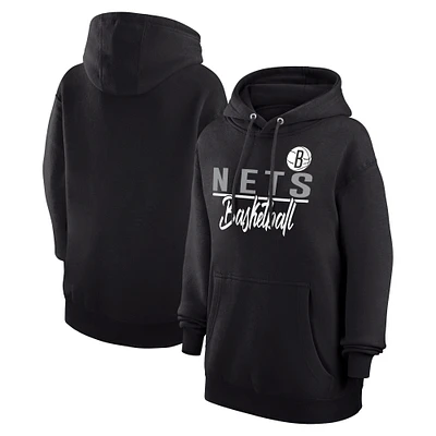 Women's G-III 4Her by Carl Banks Brooklyn Nets Graphics Fleece Pullover Hoodie