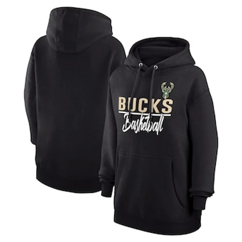 Women's G-III 4Her by Carl Banks Milwaukee Bucks Graphics Fleece Pullover Hoodie