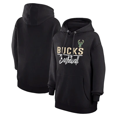 Women's G-III 4Her by Carl Banks Milwaukee Bucks Graphics Fleece Pullover Hoodie