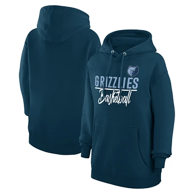 Women's G-III 4Her by Carl Banks Navy Memphis Grizzlies Graphics Fleece Pullover Hoodie