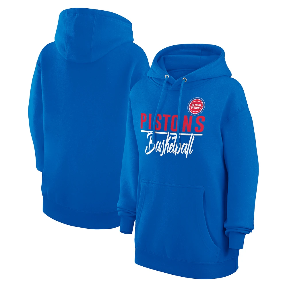 Women's G-III 4Her by Carl Banks Detroit Pistons Graphics Fleece Pullover Hoodie