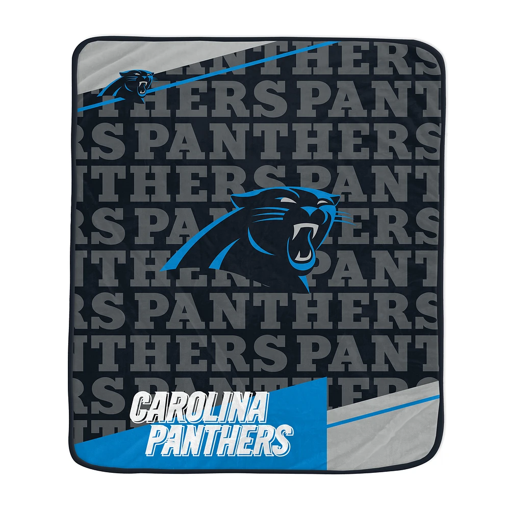 Pegasus Carolina Panthers 50" x 60" Diagonal Ghost Ultra Soft Blanket