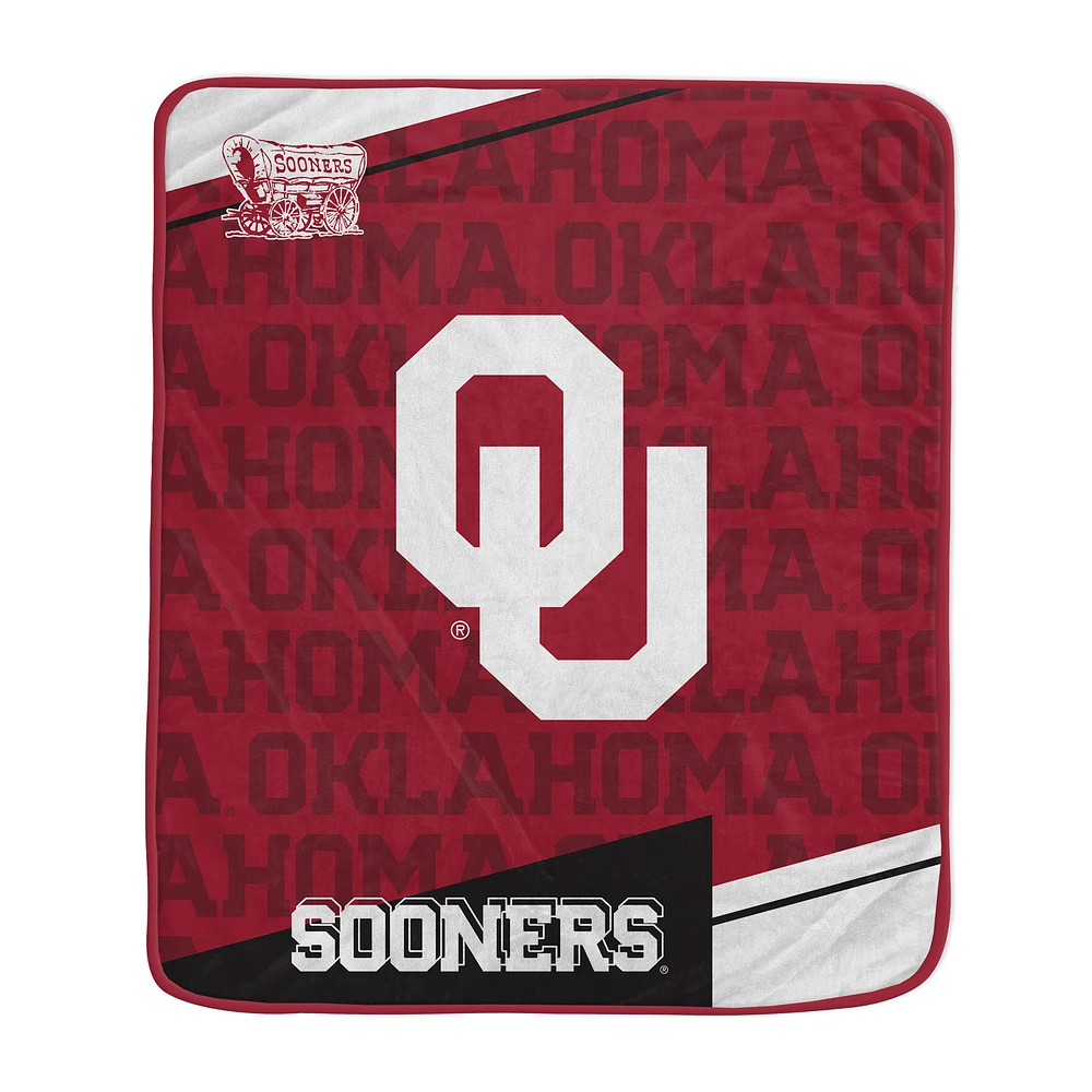 Pegasus Oklahoma Sooners 50" x 60" Diagonal Ghost Ultra Soft Blanket