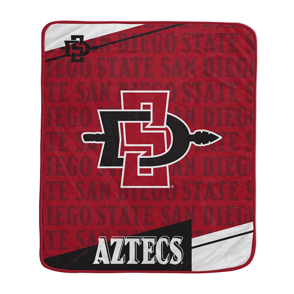 Pegasus San Diego State Aztecs 50" x 60" Diagonal Ghost Ultra Soft Blanket