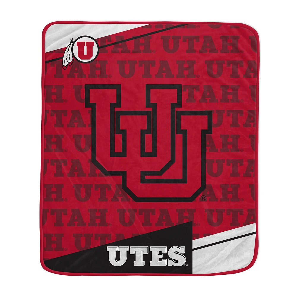 Pegasus Utah Utes 50" x 60" Diagonal Ghost Ultra Soft Blanket