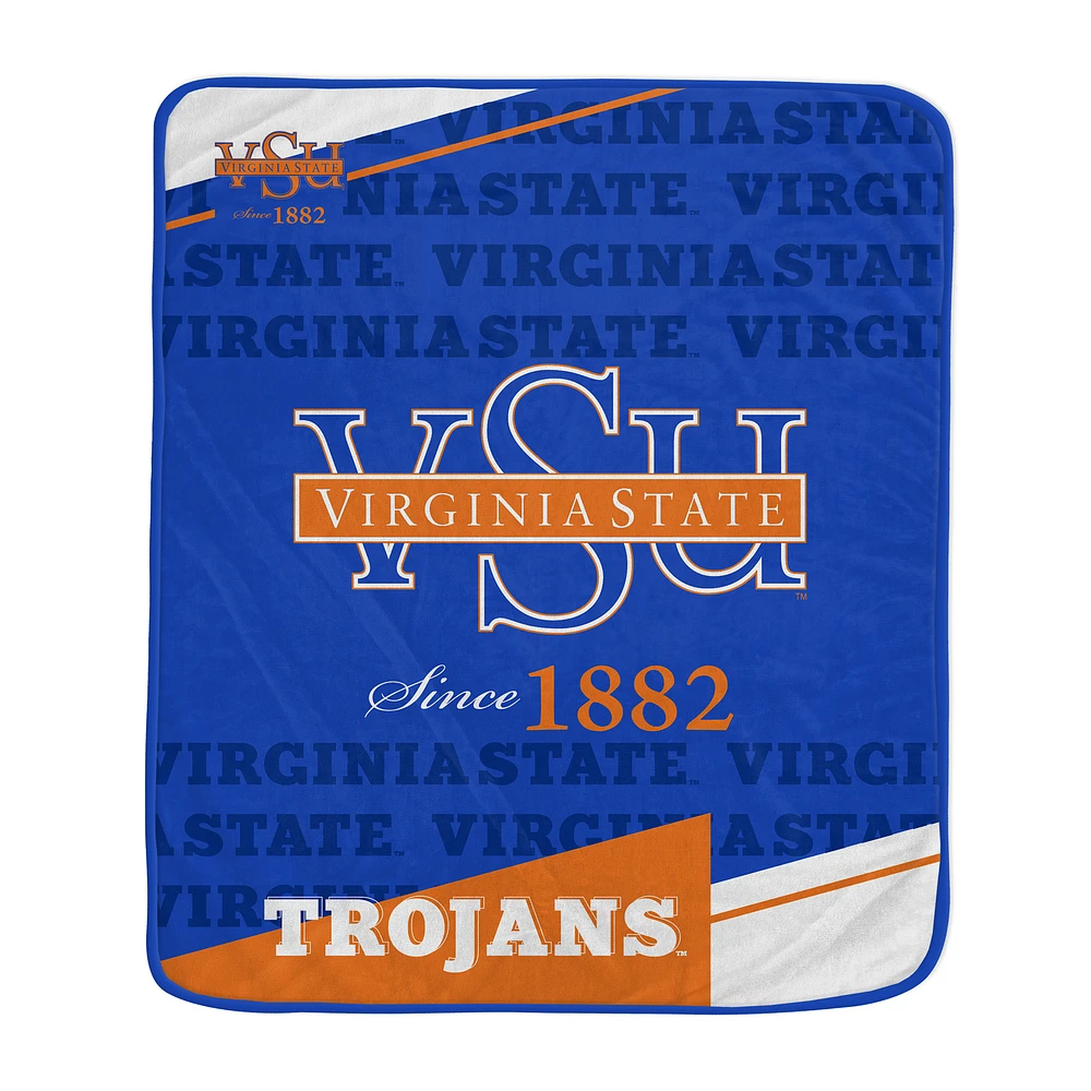 Pegasus Virginia State Trojans 50" x 60" Diagonal Ghost Ultra Soft Blanket