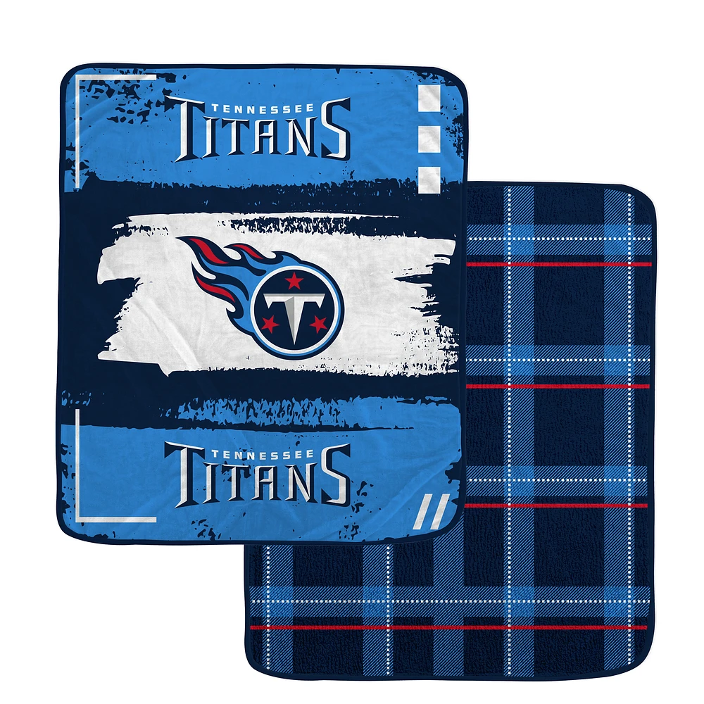 Pegasus Tennessee Titans 60” x 70” Distressed Plaid Blanket