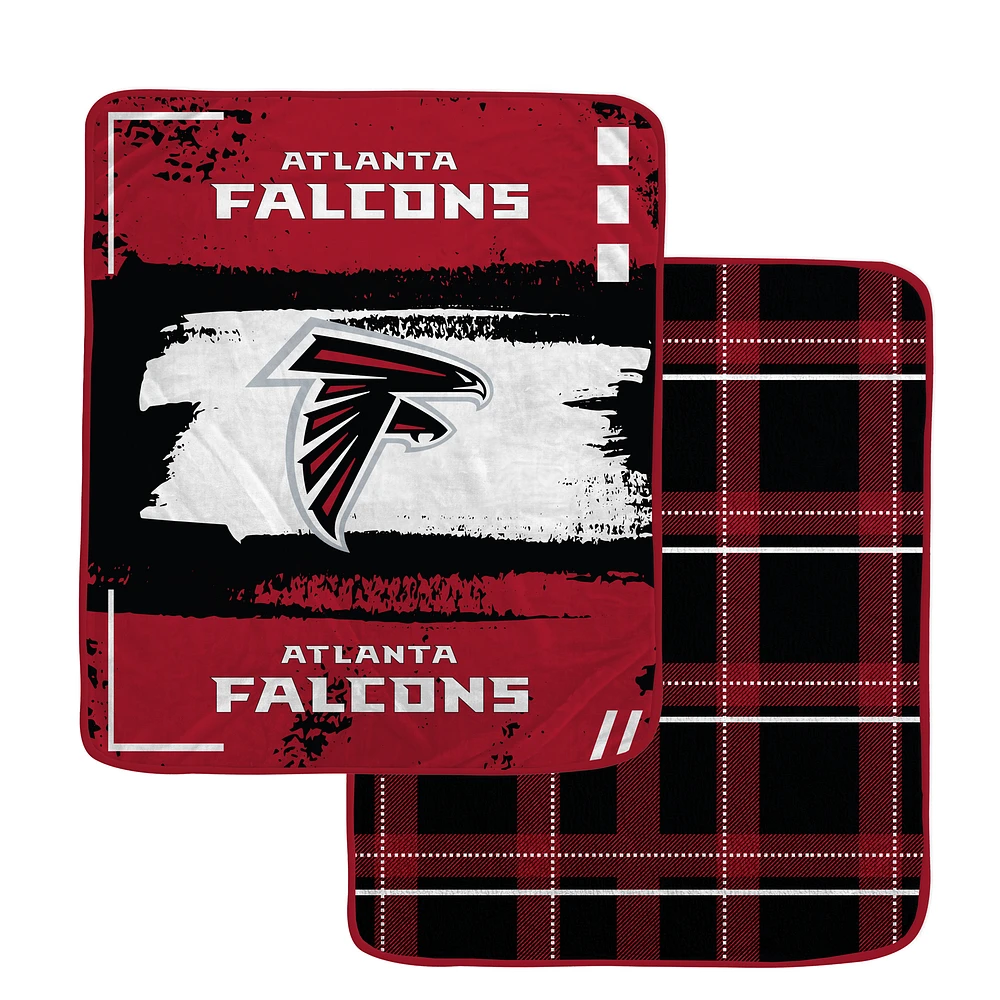 Pegasus Atlanta Falcons 60” x 70” Distressed Plaid Blanket