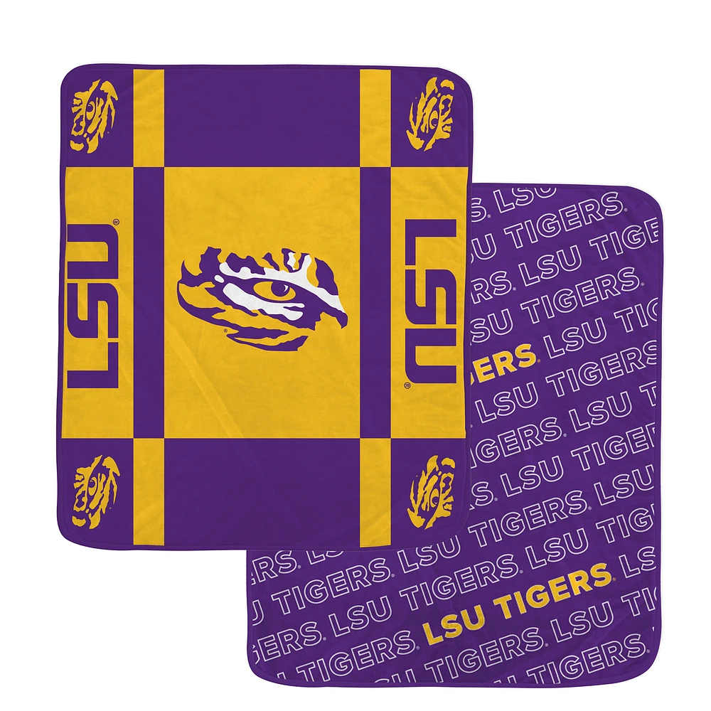 Pegasus LSU Tigers 60” x 70” Reverse Block Wordmark Double-Sided Blanket