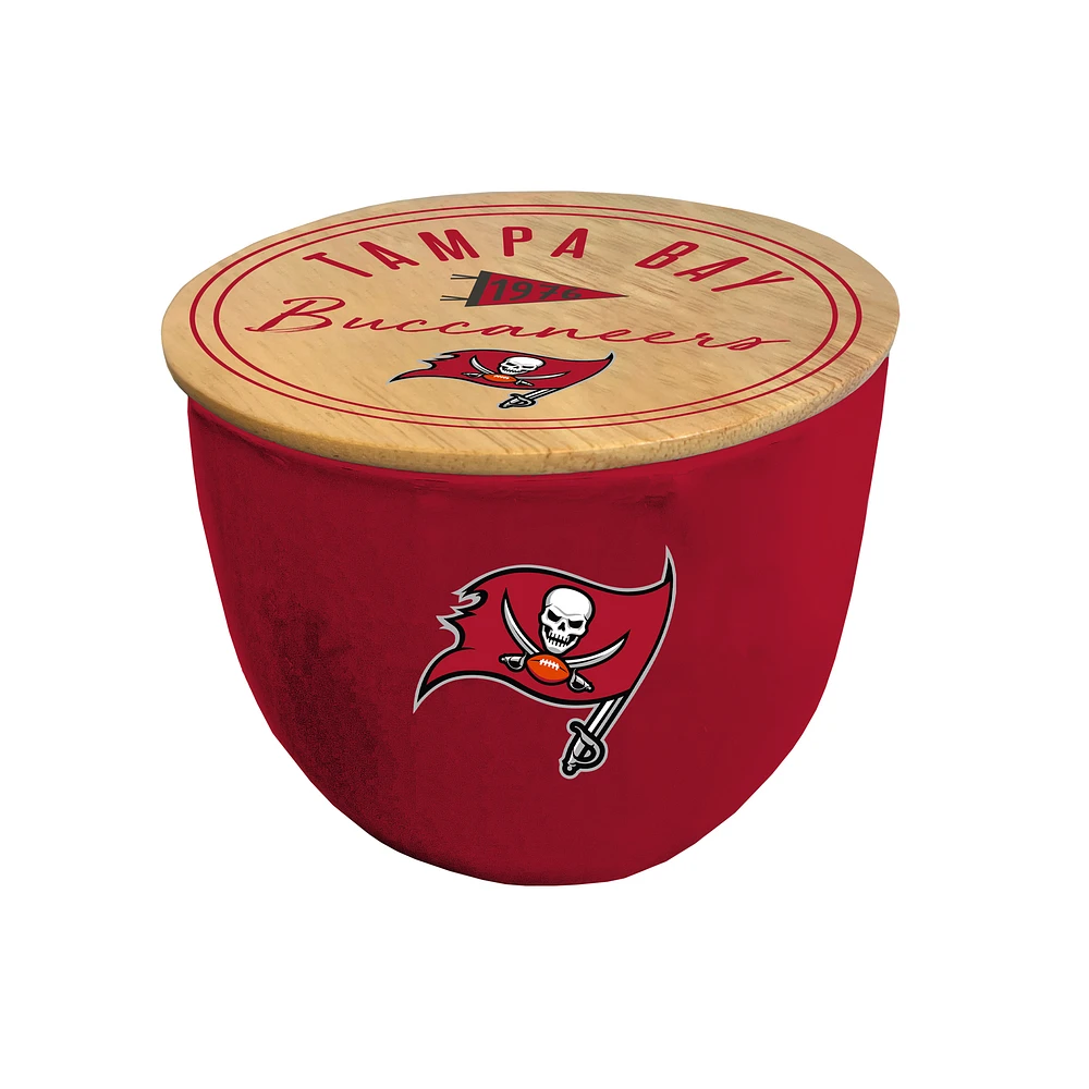 Pegasus Tampa Bay Buccaneers 16oz. Script Circle Wood Top Ceramic Candle