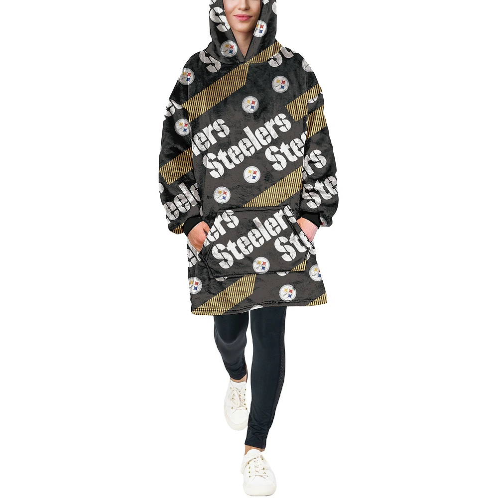 Pegasus Pittsburgh Steelers 60" x 80" Repeat Logo Hoodie Bloncho