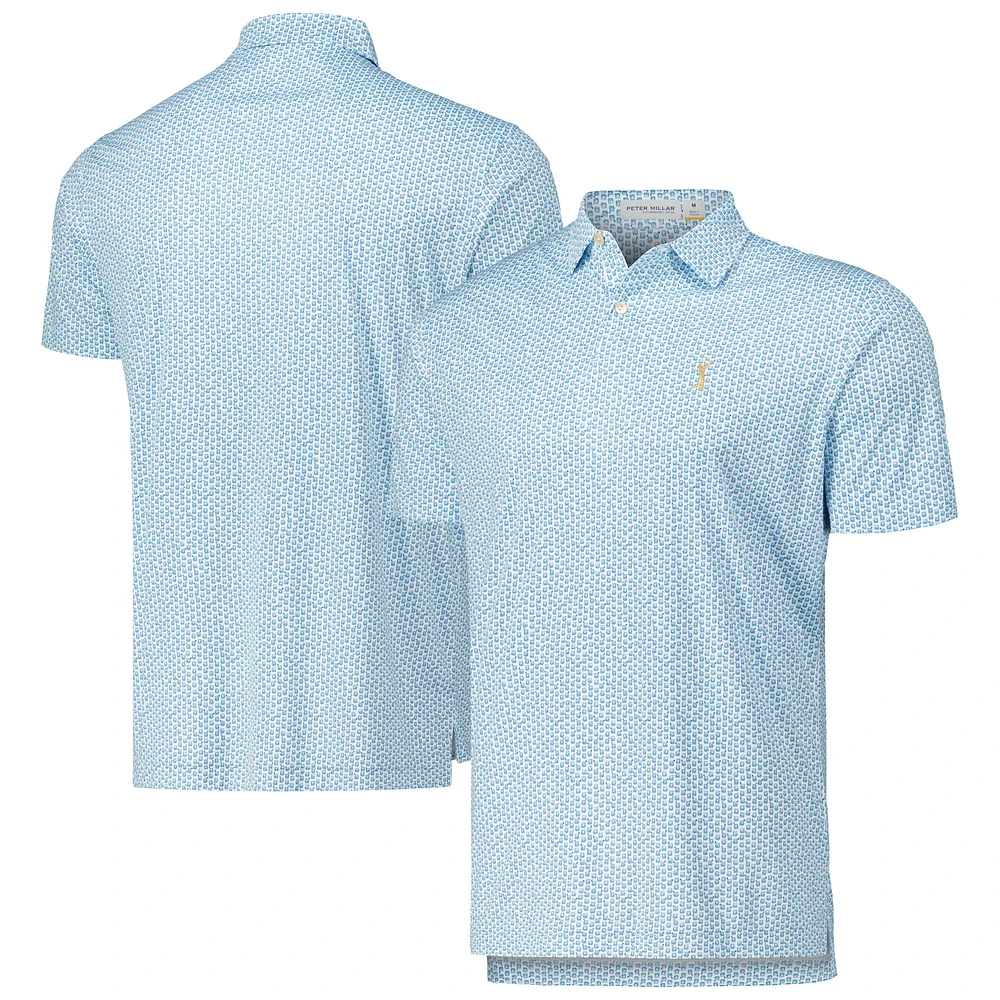 Men's Peter Millar White THE PLAYERS Featherweight Golf on the Rocks Polo