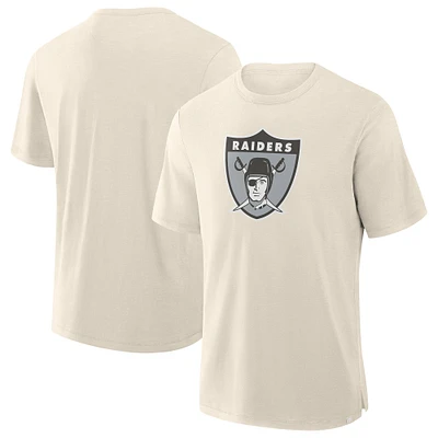 Men's Fanatics Cream Las Vegas Raiders Slub T-Shirt