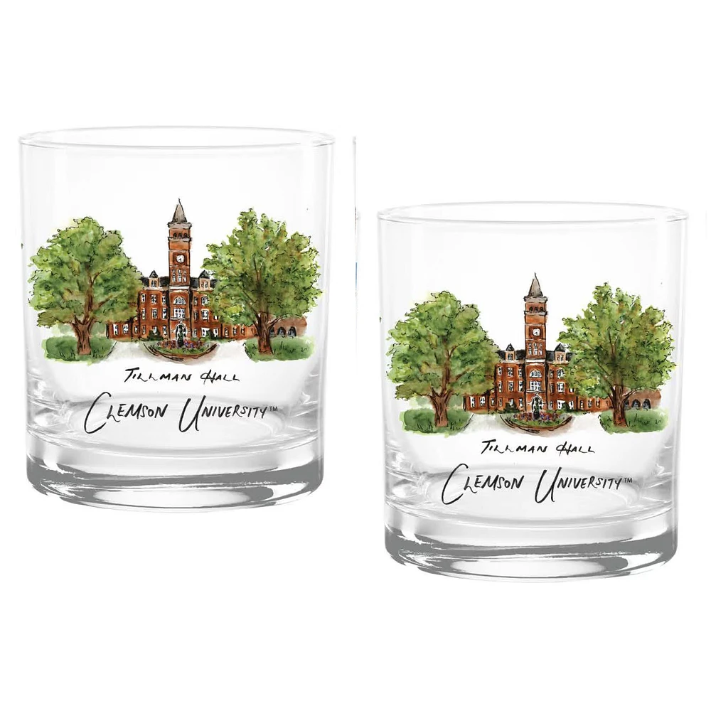 Clemson Tigers 2-Pack 14oz. Laura Wilcox University Rocks Set