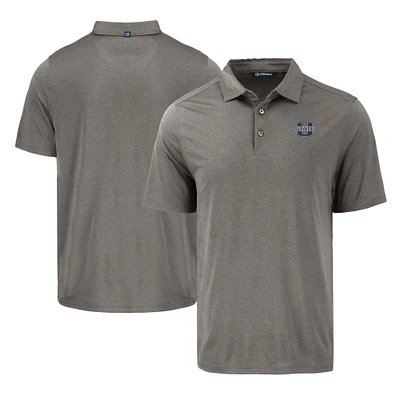 Men's Cutter & Buck Gray Utah State Aggies Coastline Epic Comfort Eco Recycled Polo