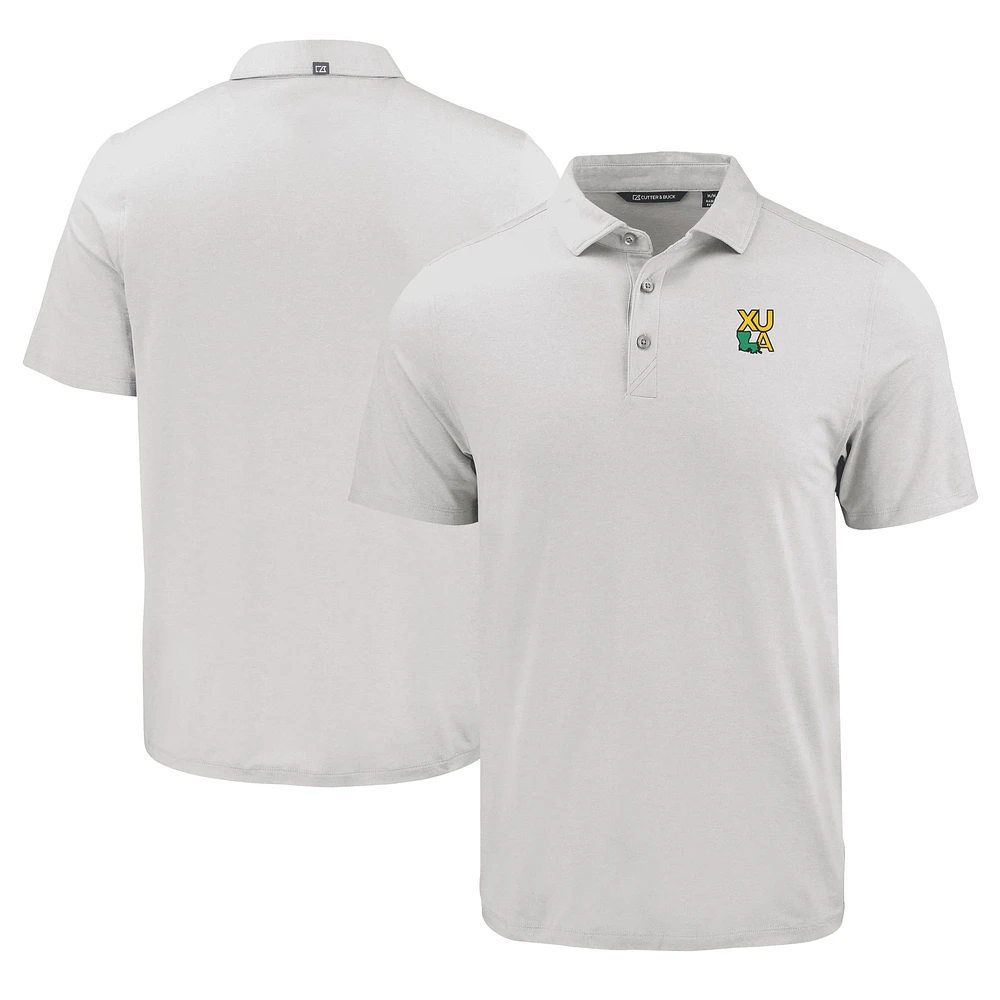 Men's Cutter & Buck Gray Xavier University of Louisiana Gold Rush Coastline Epic Comfort Eco Recycled Polo